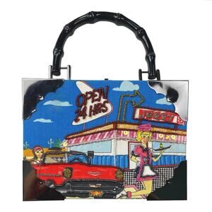 EUC - Choice Made - Jerry's Drive-In Diner Cigar Box Hand Bag